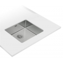 Fregadero bajo encimera TEKA BE LINEA RS15 45.40 3œ C/REB SF. 115000006, Una cubeta, Inoxidable