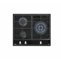 Encimera a gas TEKA CRISTAL GZC 63310 XBN NAT. 112570022, 3 zonas, Negro. Zona Gigante