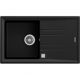 Fregadero sobre encimera TEKA STONE 50 B-TG 1C 1E V.AUTO NEGRO. 115330022. (sustituye a UNIVERSO 45 GT 1C 1E NEGRO METALICO)