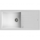 Fregadero sobre encimera TEKA STONE 60 L-TG 1C 1E V.AUTO BLANCO. 115330012. (sustituye a UNIVERSO 60 GT 1½C 1E BLANCO)