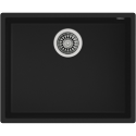 Fregadero bajo encimera TEKA TEGRANITE SQUARE 50.40 TG NEGRO. 115230020, Una cubeta, Negro, acabado sintético