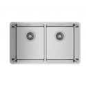 Fregadero bajo encimera TEKA BE LINEA RS15 2C 740 3œ C/REB SF. 115030007, Dos cubetas, Inoxidable