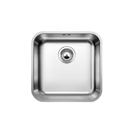 Fregadero bajo encimera BLANCO 518201 SUPRA 400-U SIN VALV. AUTOMATICA, Una cubeta, Inoxidable, acabado acero