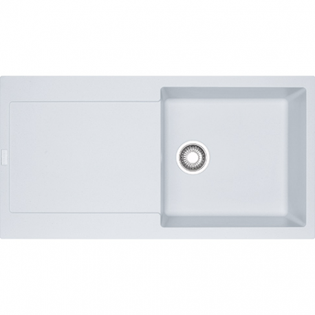 Fregadero sobre encimera FRANKE MARIS MRG-611-L BLANCO POLAR , Una cubeta, con escurridor, Blanco, acabado sintético, Para mue