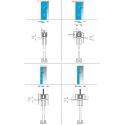PINZAS VIDRIO KRONA 1710 2 500 CS KIT 80/120KG Cromo Satinado MEKKIT