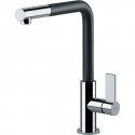 Grifo de cocina FRANKE**  MONOMANDO NEPTUNE EVO PULL-OUT CR/NEG. 115.0373.945. Cromo, extraible . Sobre encimera