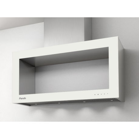 Campana decorativa PANDO P-960/100 INOX/BLANCO BRILLO V1250 ECO INT., Más de 90